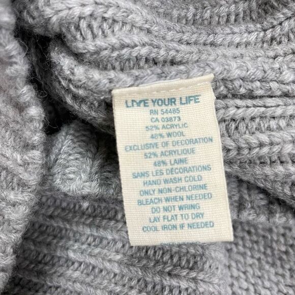 American Eagle AE Women’s XS Gray Wool Knit Short Sleeve T-Shirt Top - Picture 6 of 6